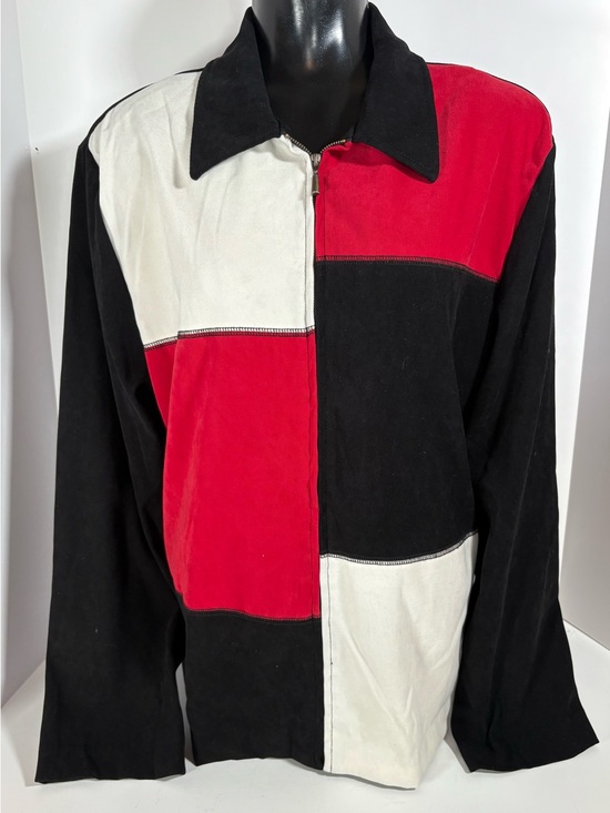 Briggs New York Jackets & Blazers - Briggs New York Black Colorblock Zip-Front Jacket-Vintage